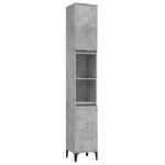 Baderomsskap Betonggrå 30X30X190 Cm Konstruert Tre