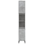 Baderomsskap Betonggrå 30X30X190 Cm Konstruert Tre