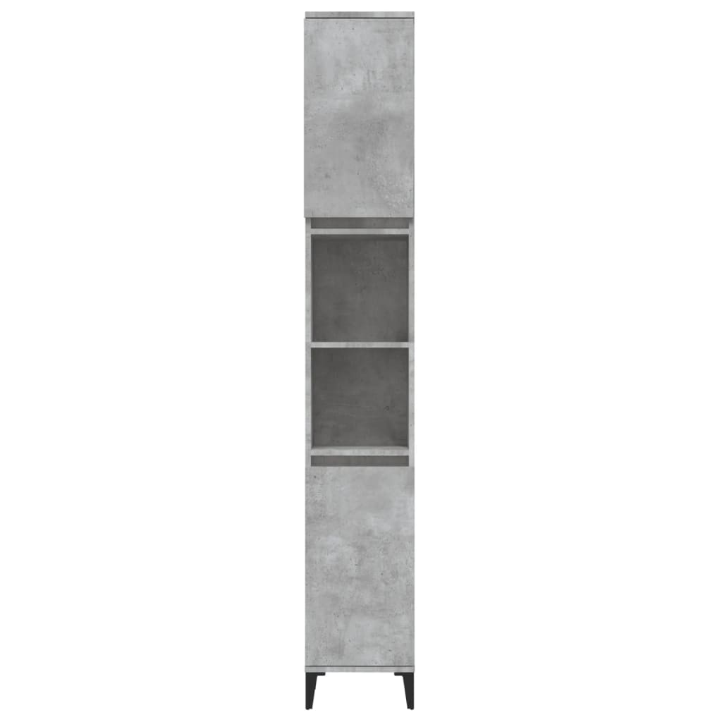 Baderomsskap Betonggrå 30X30X190 Cm Konstruert Tre