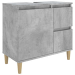 Baderomsskap Betonggrå 65X33X60 Cm Konstruert Tre