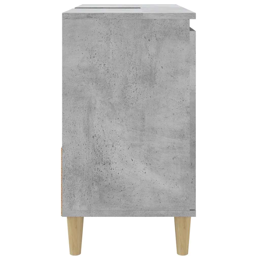 Baderomsskap Betonggrå 65X33X60 Cm Konstruert Tre