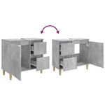 Baderomsskap Betonggrå 65X33X60 Cm Konstruert Tre