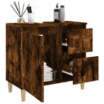 Baderomsskap Røkt Eik 65X33X60 Cm Konstruert Tre