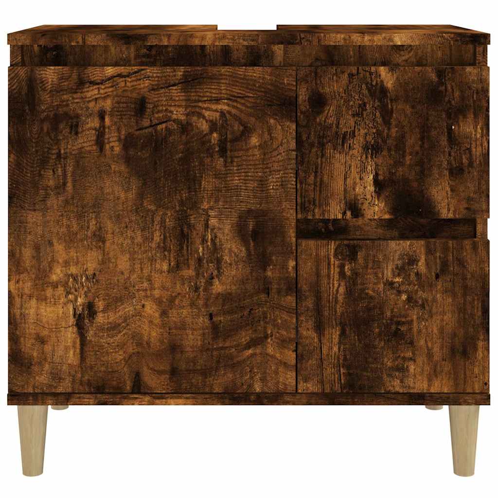 Baderomsskap Røkt Eik 65X33X60 Cm Konstruert Tre