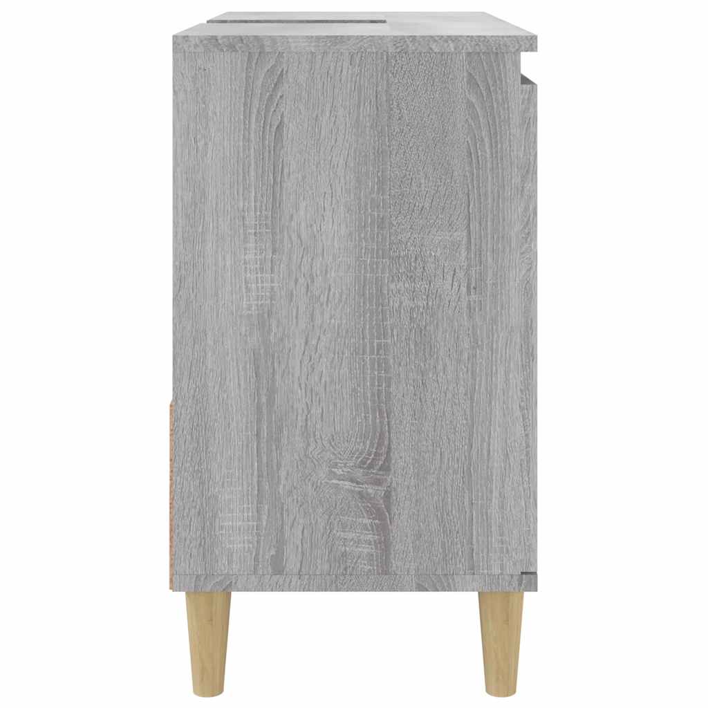 Baderomsskap Grå Sonoma 65X33X60 Cm Konstruert Tre