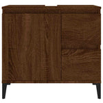 Baderomsskap Brun Eik 65X33X60 Cm Konstruert Tre