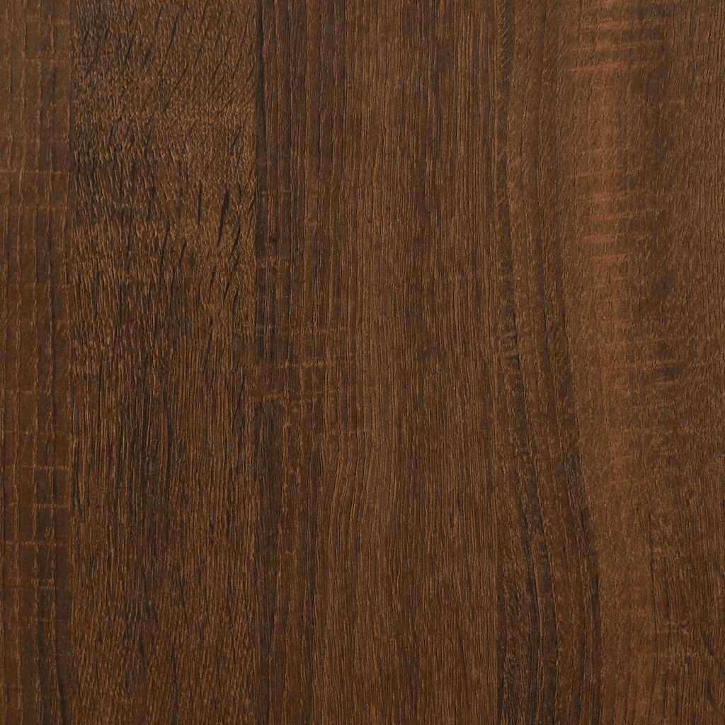 Baderomsskap Brun Eik 65X33X60 Cm Konstruert Tre