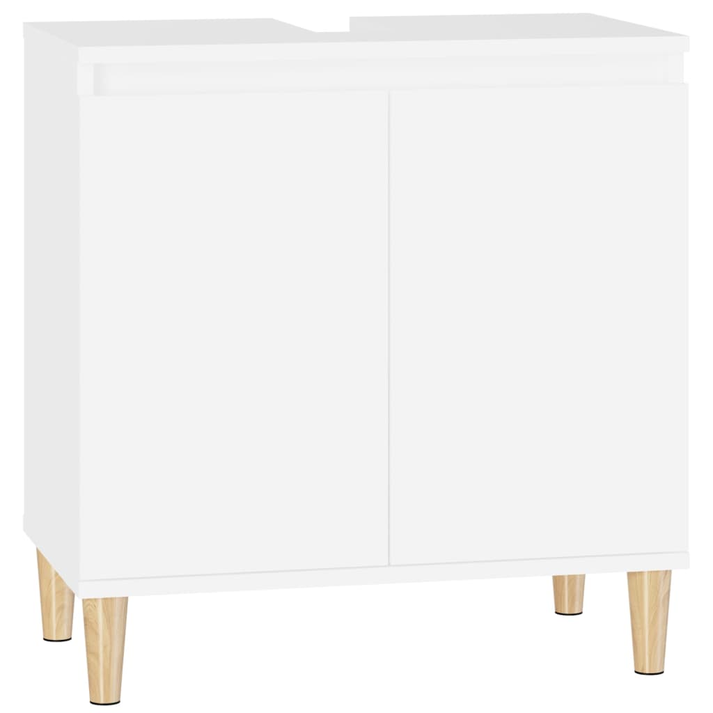 Servantskap Hvit 58X33X60 Cm Konstruert Tre