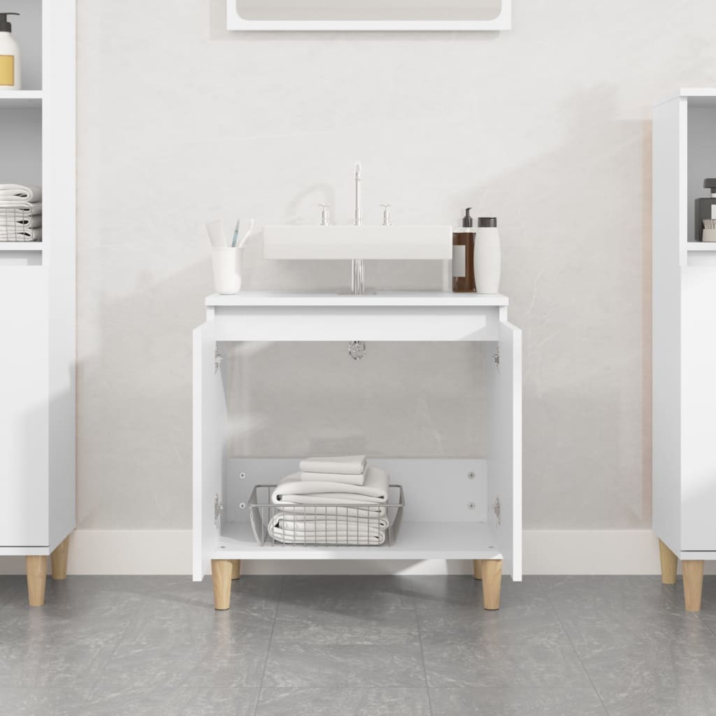 Servantskap Hvit 58X33X60 Cm Konstruert Tre