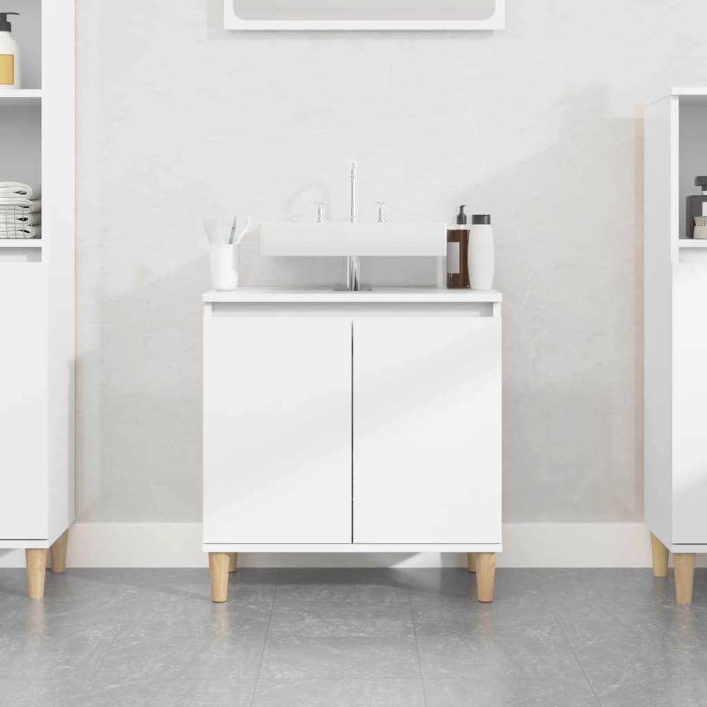 Servantskap Hvit 58X33X60 Cm Konstruert Tre