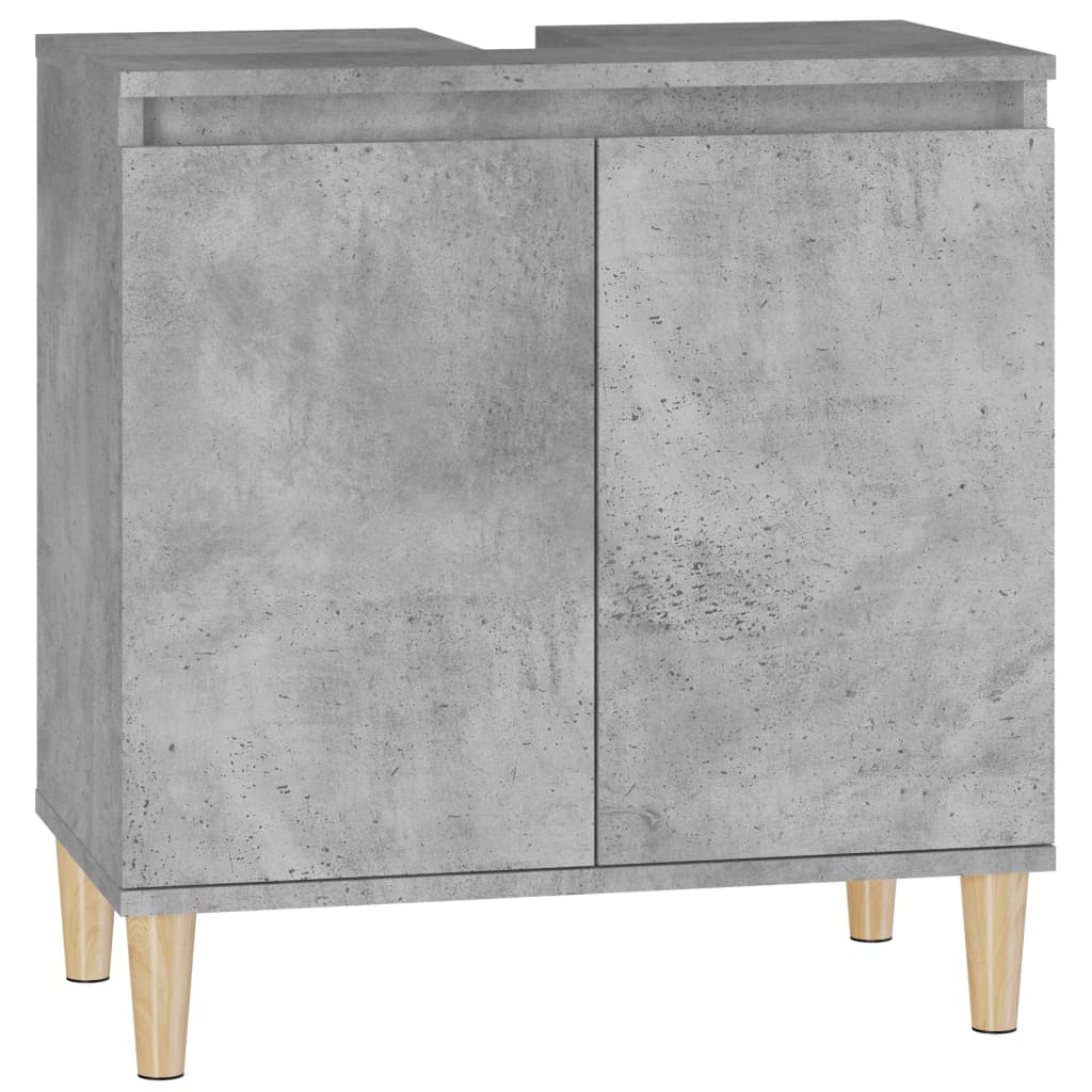 Servantskap Betonggrå 58X33X60 Cm Konstruert Tre