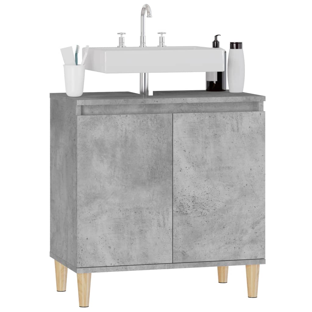 Servantskap Betonggrå 58X33X60 Cm Konstruert Tre