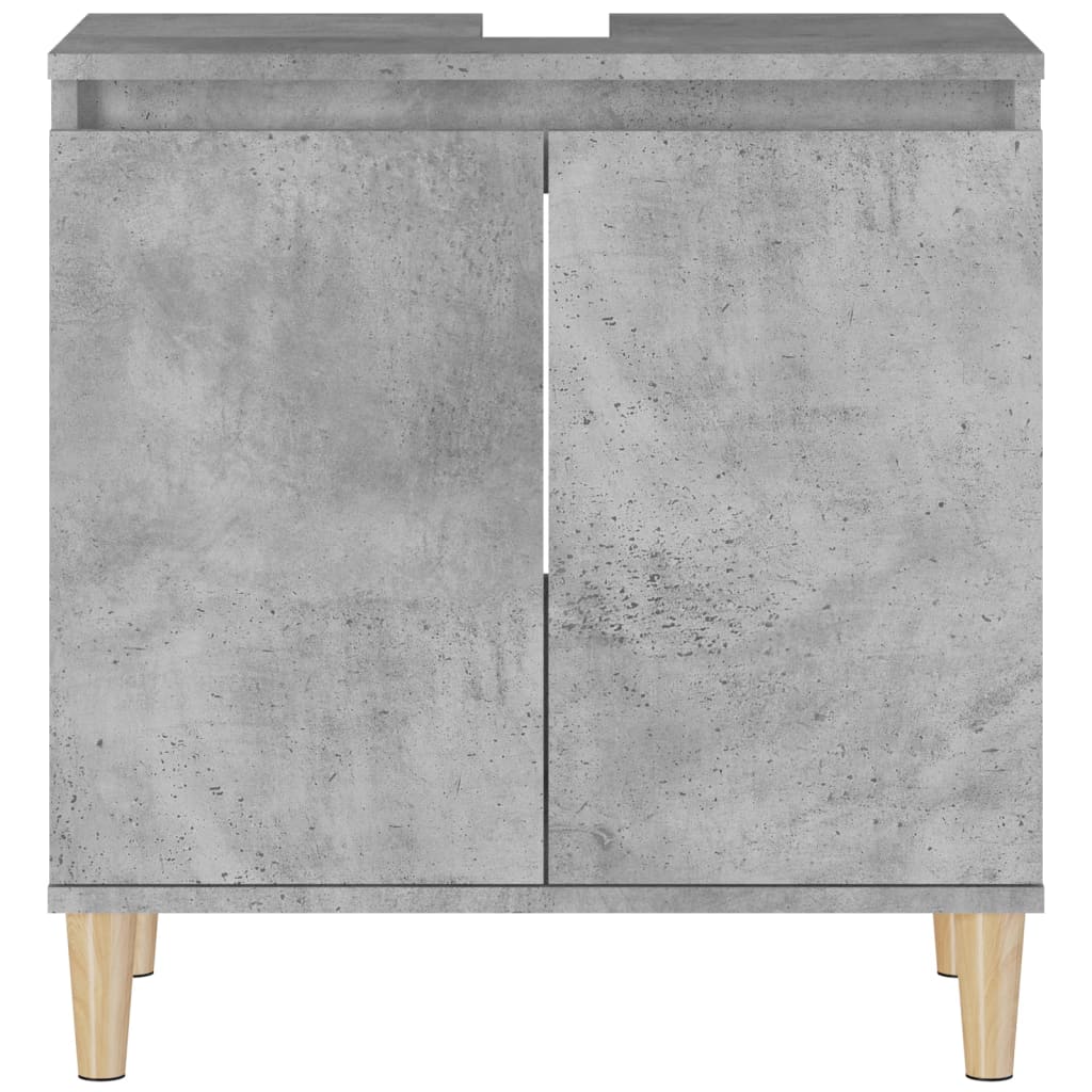Servantskap Betonggrå 58X33X60 Cm Konstruert Tre