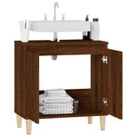 Servantskap Brun Eik 58X33X60 Cm Konstruert Tre