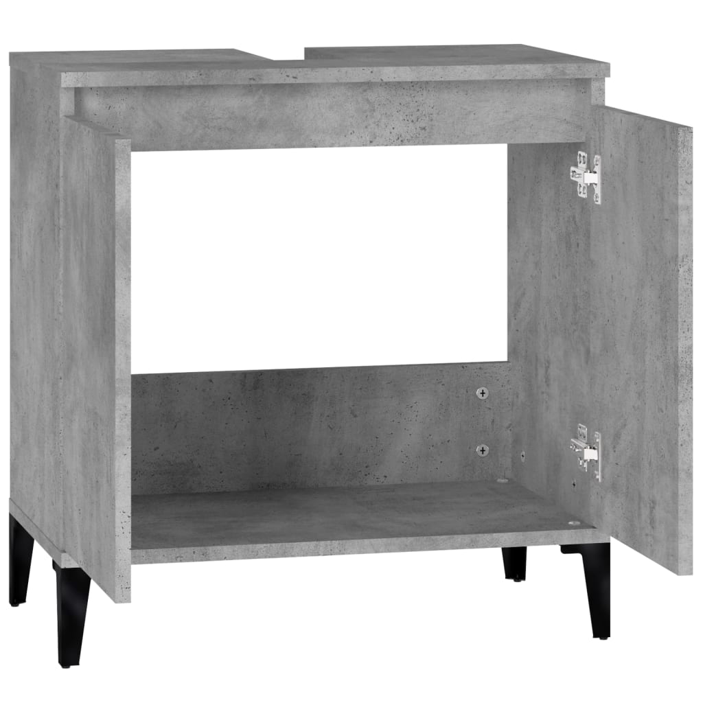 Servantskap Betonggrå 58X33X60 Cm Konstruert Tre