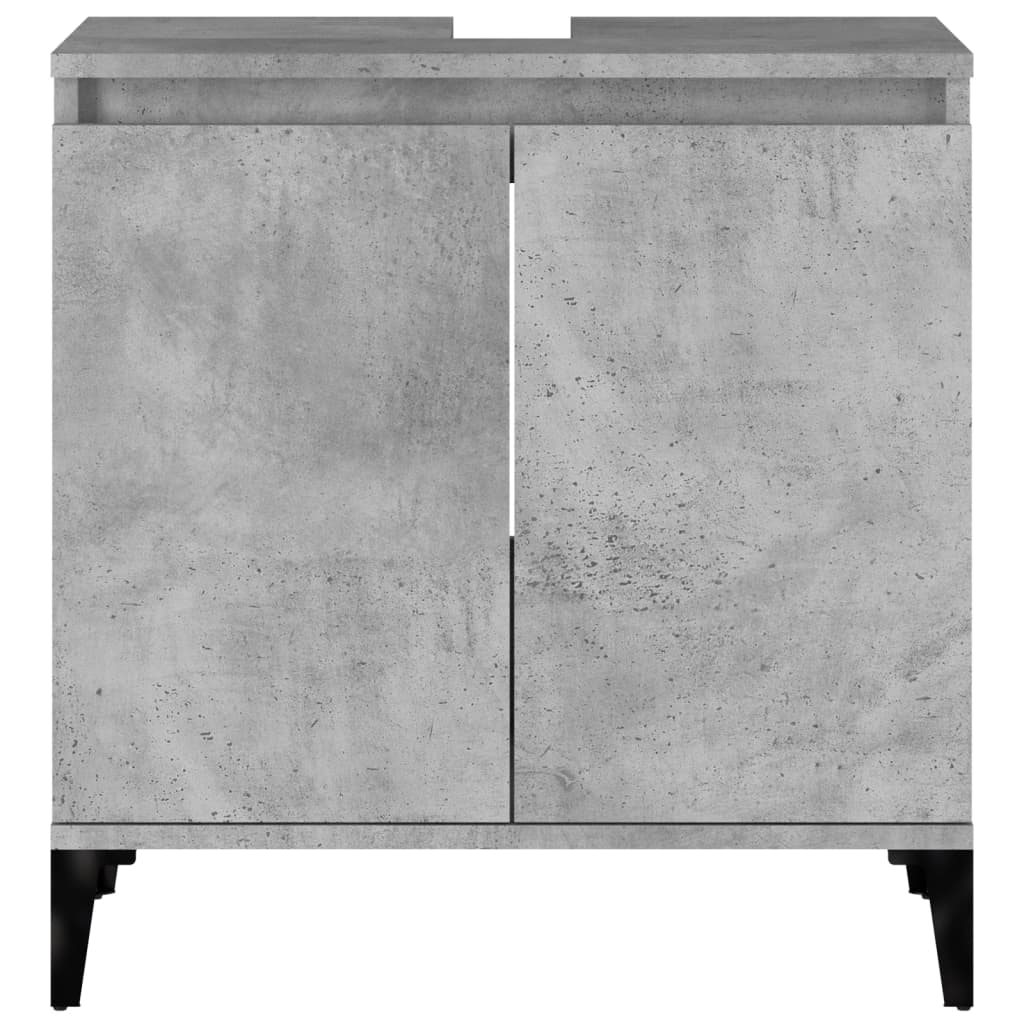 Servantskap Betonggrå 58X33X60 Cm Konstruert Tre