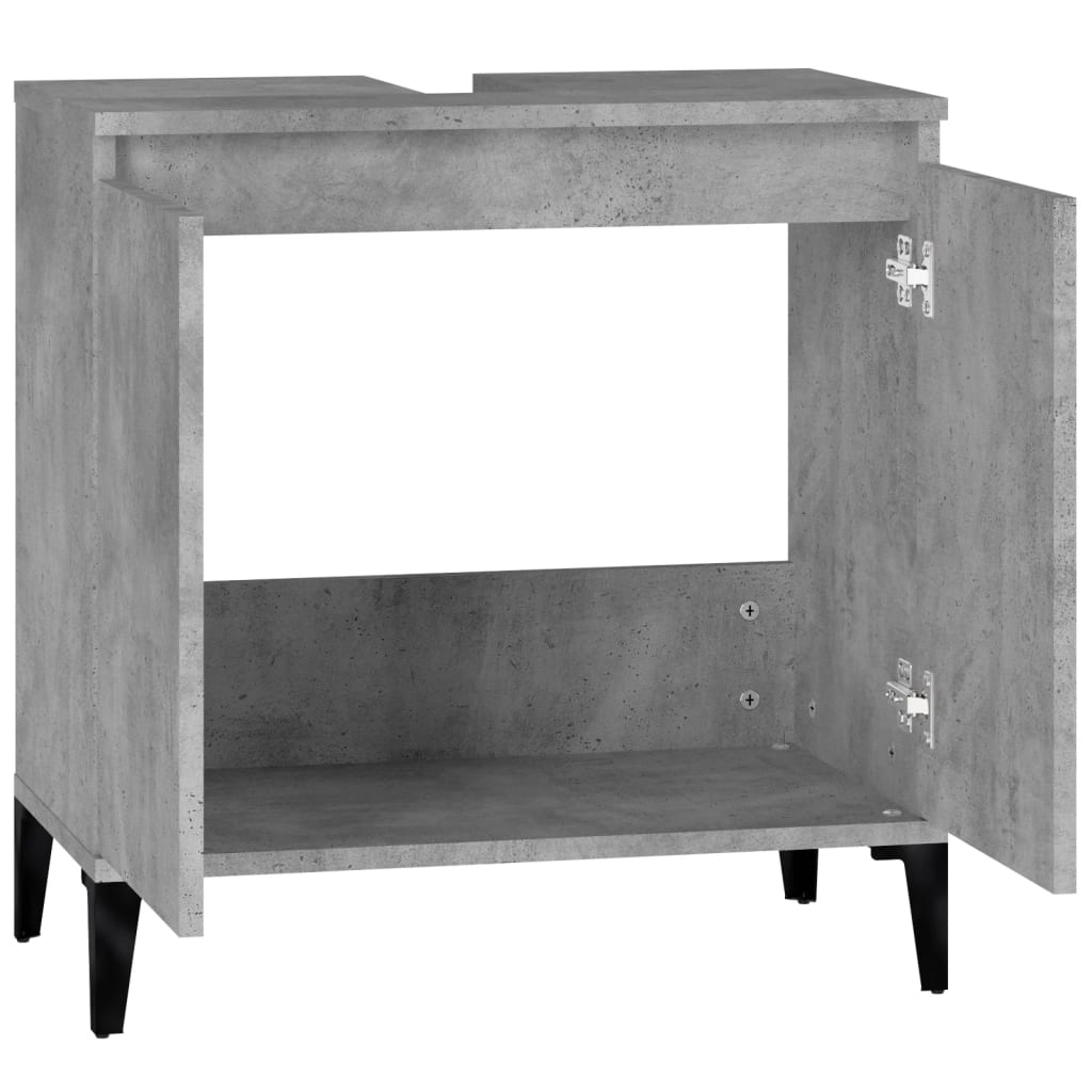 Servantskap Betonggrå 58X33X60 Cm Konstruert Tre