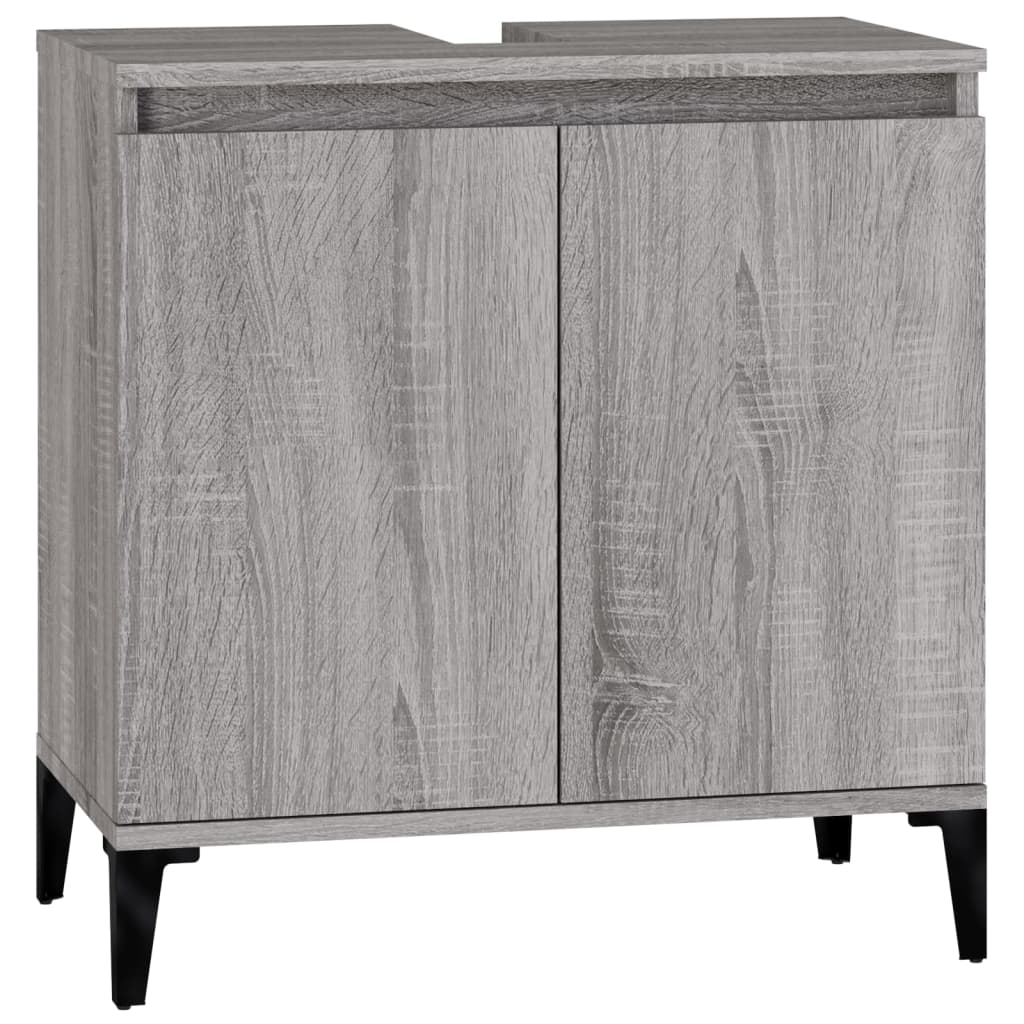 Servantskap Grå Sonoma 58X33X60 Cm Konstruert Tre