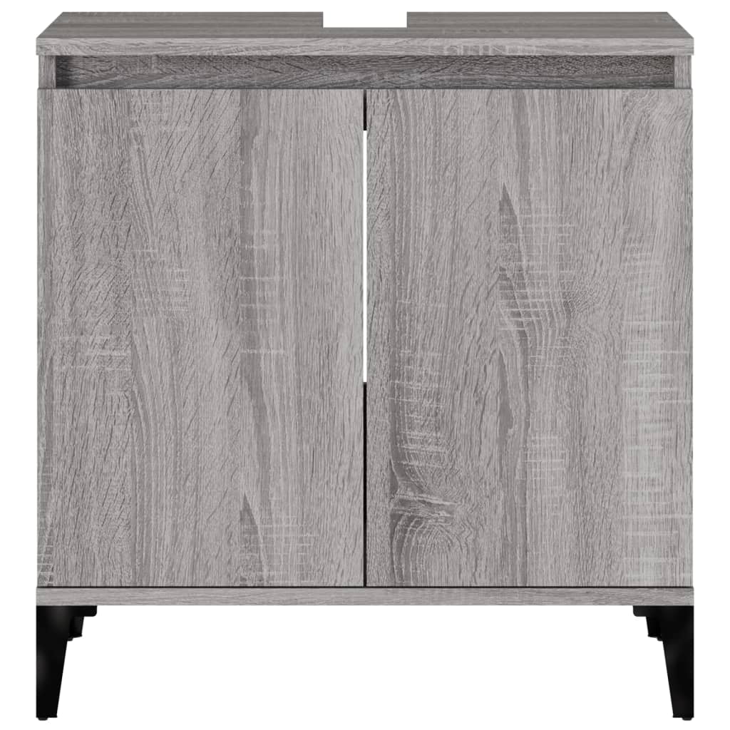 Servantskap Grå Sonoma 58X33X60 Cm Konstruert Tre
