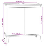 Servantskap Brun Eik 58X33X60 Cm Konstruert Tre