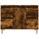 Servantskap Røkt Eik 80X33X60 Cm Konstruert Tre