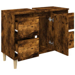 Servantskap Røkt Eik 80X33X60 Cm Konstruert Tre