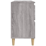 Servantskap Grå Eik 80X33X60 Cm Konstruert Tre