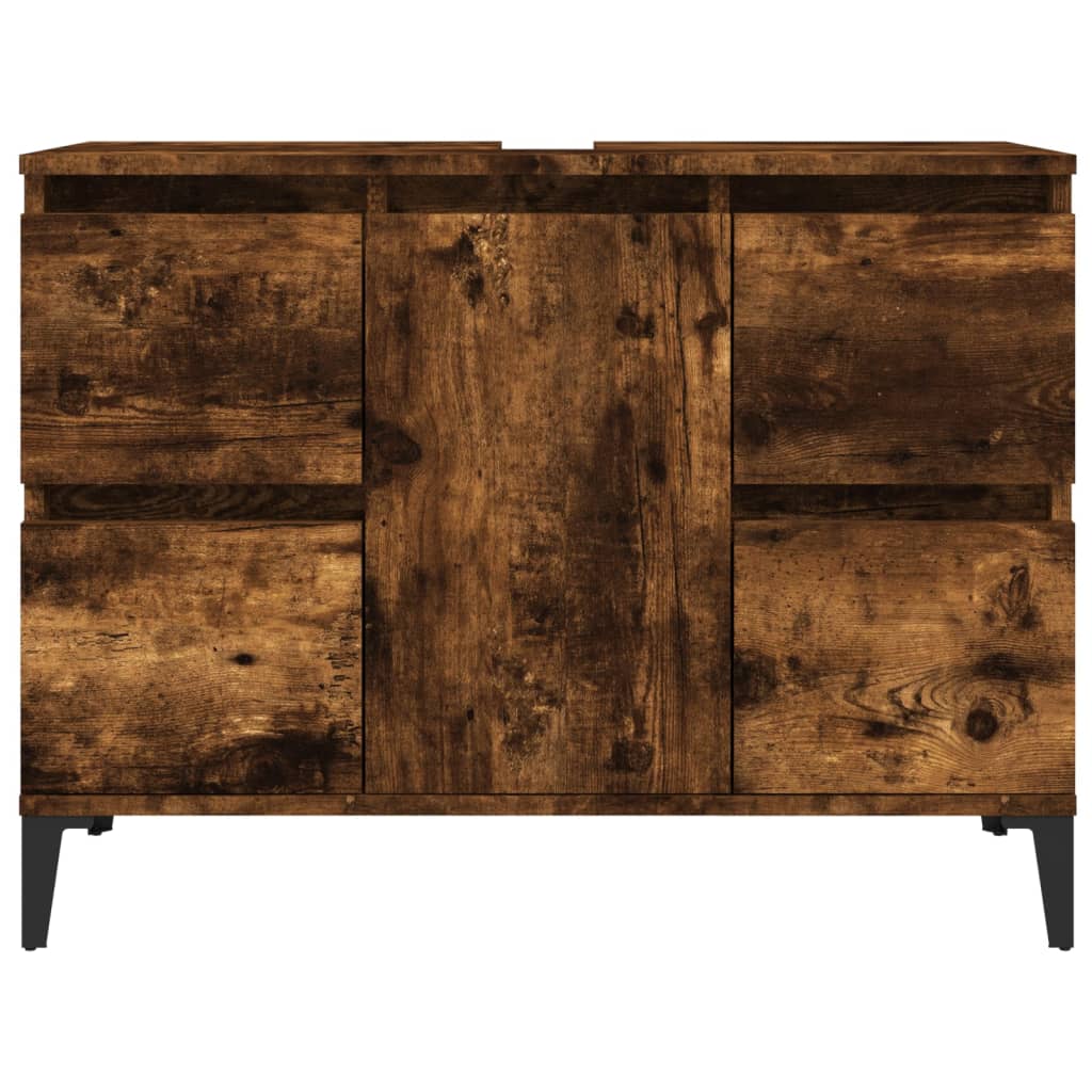 Servantskap Røkt Eik 80X33X60 Cm Konstruert Tre