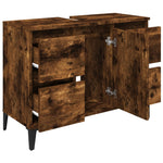Servantskap Røkt Eik 80X33X60 Cm Konstruert Tre