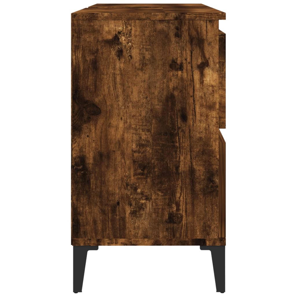Servantskap Røkt Eik 80X33X60 Cm Konstruert Tre