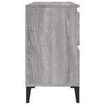 Servantskap Grå Eik 80X33X60 Cm Konstruert Tre