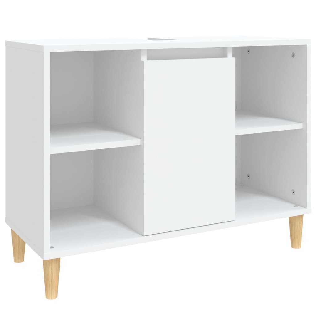 Servantskap Hvit 80X33X60 Cm Konstruert Tre