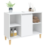 Servantskap Hvit 80X33X60 Cm Konstruert Tre