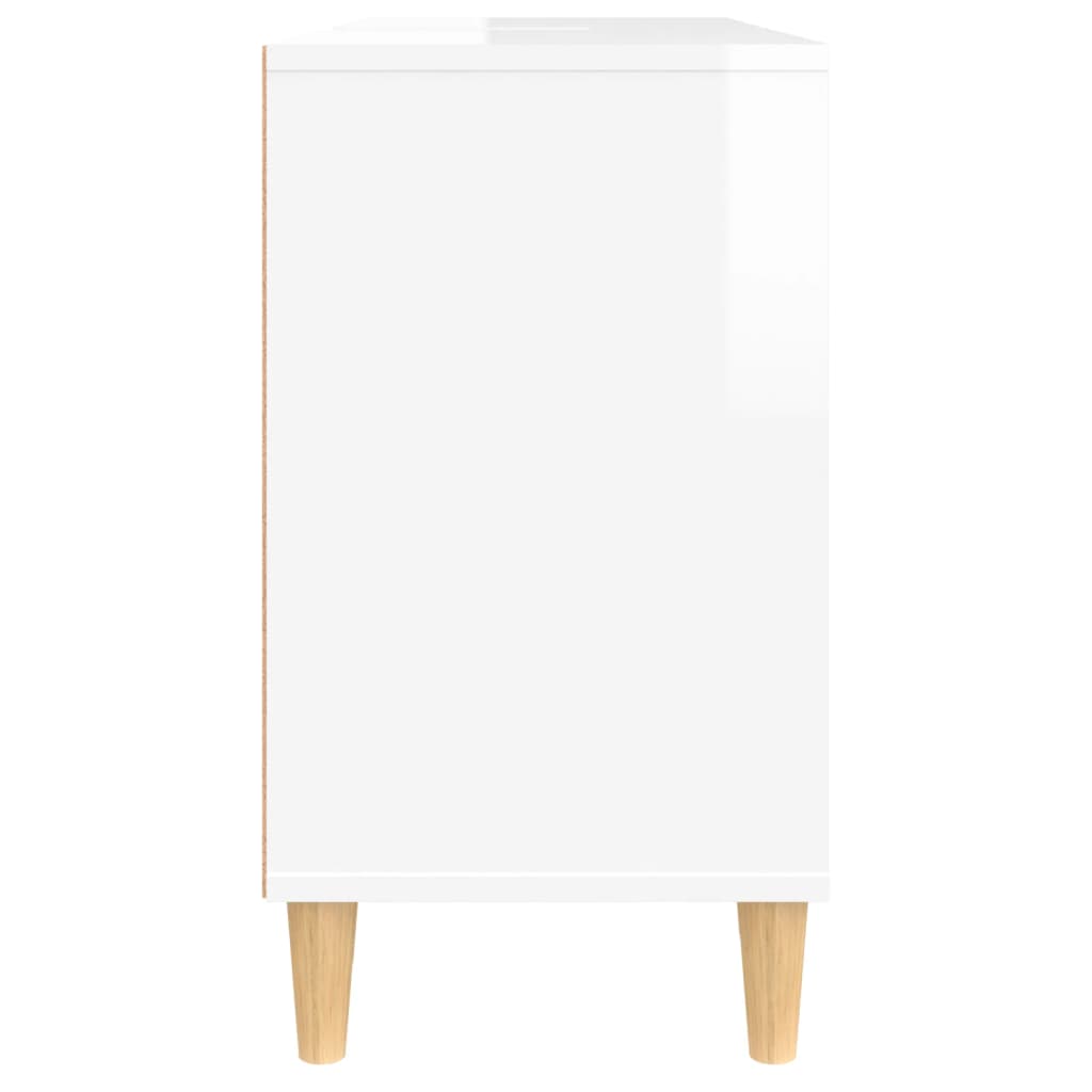Servantskap Høyglans Hvit 80X33X60 Cm Konstruert Tre