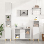 Servantskap Høyglans Hvit 80X33X60 Cm Konstruert Tre