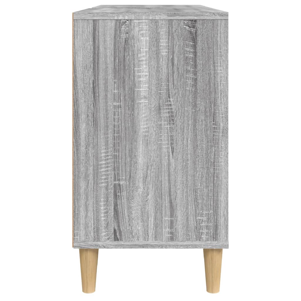 Servantskap Grå Eik 80X33X60 Cm Konstruert Tre