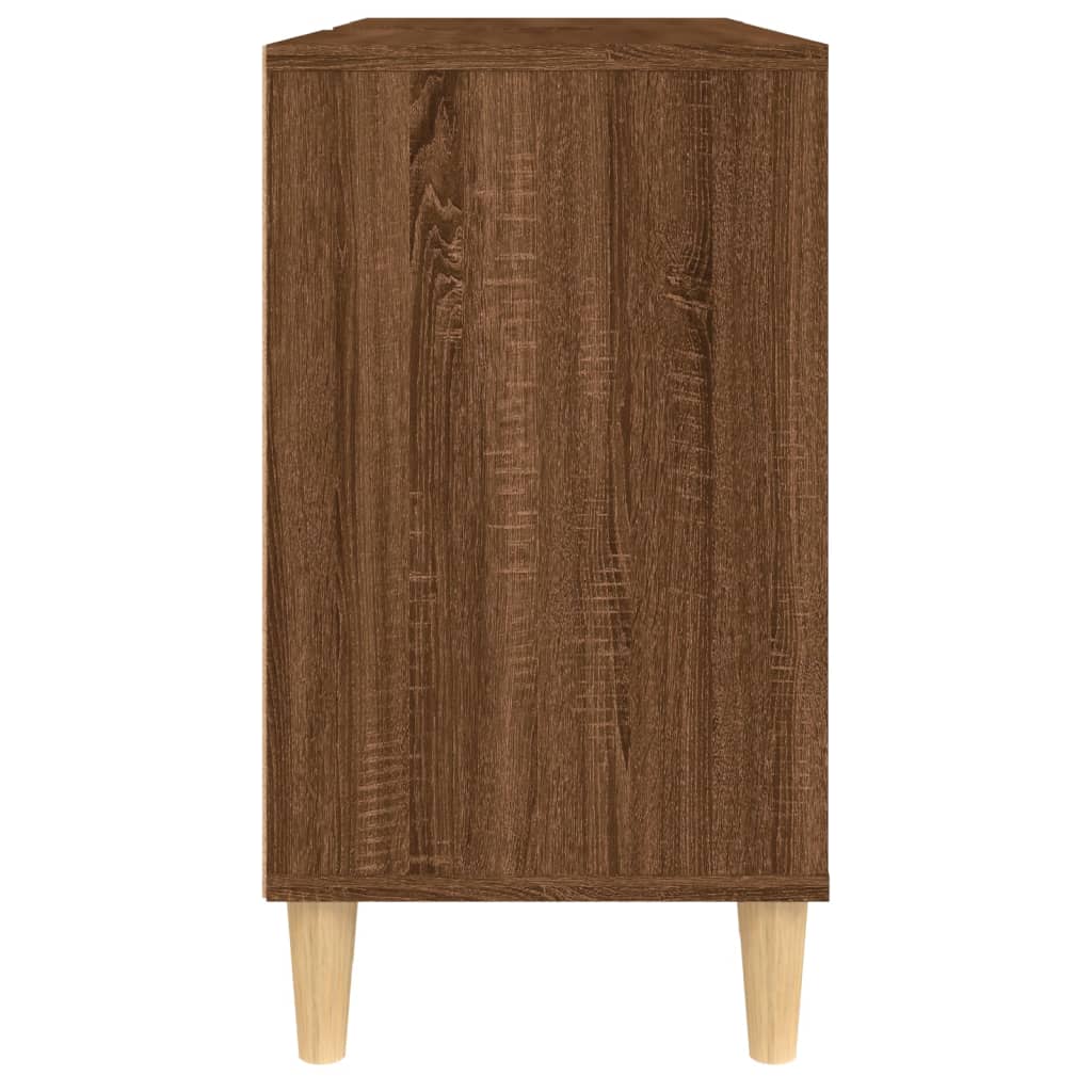 Servantskap Brun Eik 80X33X60 Cm Konstruert Tre