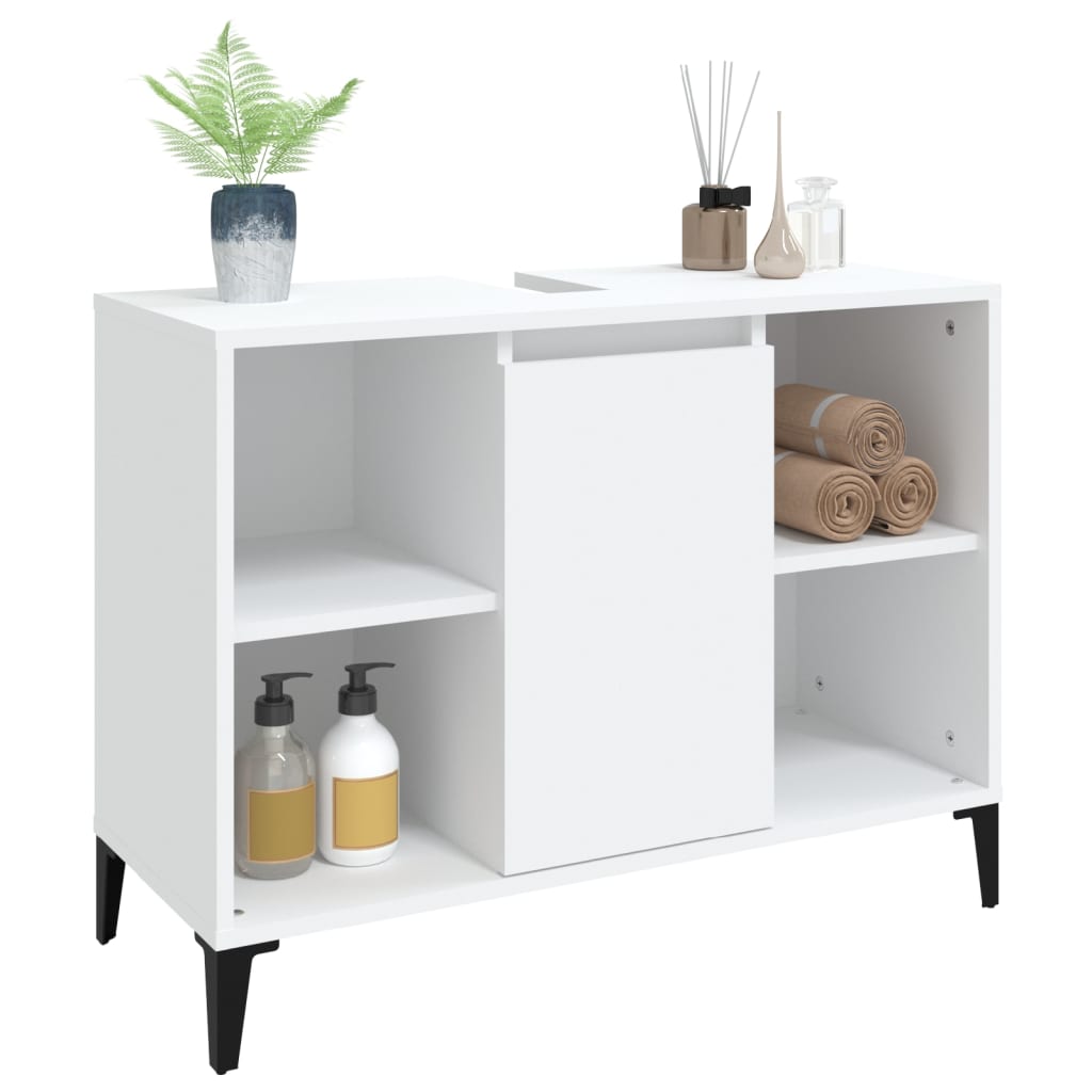 Servantskap Hvit 80X33X60 Cm Konstruert Tre