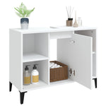 Servantskap Hvit 80X33X60 Cm Konstruert Tre