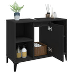 Servantskap Svart 80X33X60 Cm Konstruert Tre
