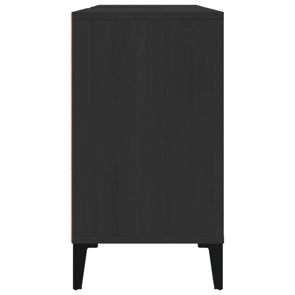 Servantskap Svart 80X33X60 Cm Konstruert Tre