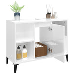 Servantskap Høyglans Hvit 80X33X60 Cm Konstruert Tre