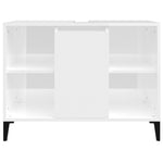 Servantskap Høyglans Hvit 80X33X60 Cm Konstruert Tre