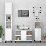 Servantskap Høyglans Hvit 80X33X60 Cm Konstruert Tre