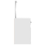Sminkebord Med Speil Hvit 90X50X132,5 Cm Konstruert Tre