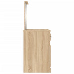 Sminkebord Med Speil Sonoma Eik 90X50X132,5 Cm Konstruert Tre