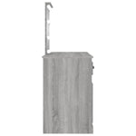 Sminkebord Med Led Grå Sonoma 130X50X132,5 Cm