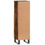 Baderomsskap Røkt Eik 30X30X100 Cm Konstruert Tre