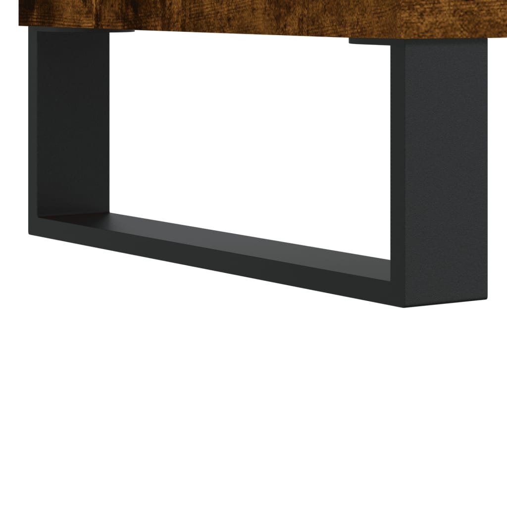 Baderomsskap Røkt Eik 30X30X100 Cm Konstruert Tre