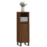 Baderomsskap Brun Eik 30X30X100 Cm Konstruert Tre